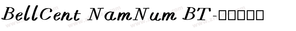 BellCent NamNum BT字体转换